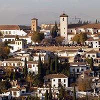 El barrio del Albaicin en Granada